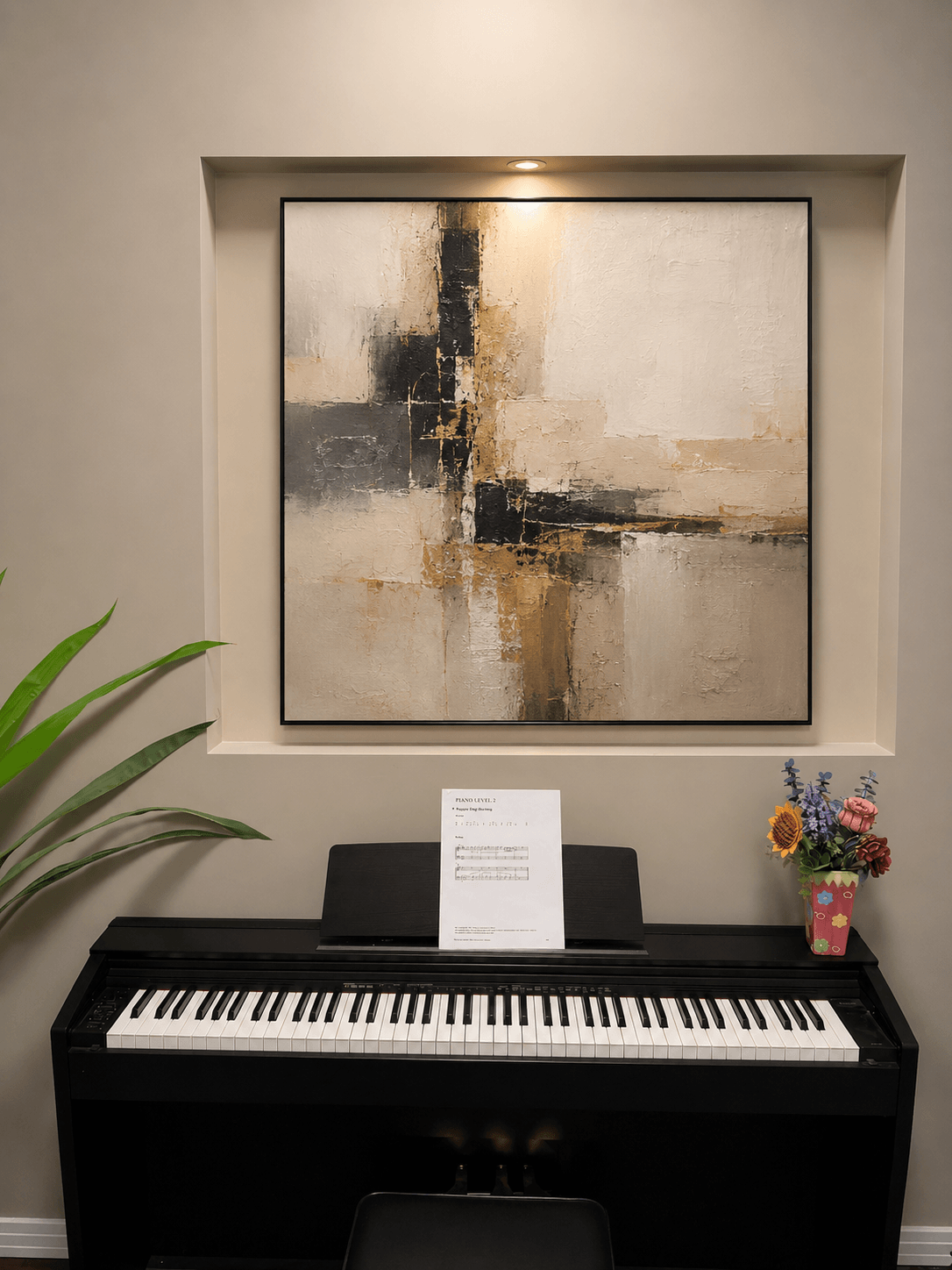 Extra Large Frame Craft wood photo print (80×80 — 100×100 cm) shown on a wall