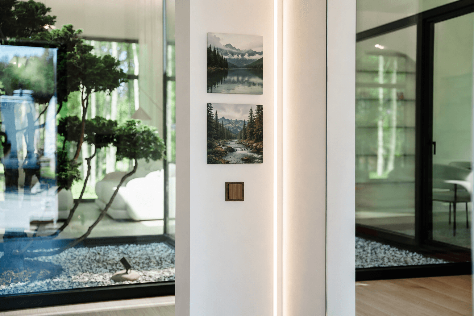 Frame Craft 25×30cm wood photo print displayed on a wall