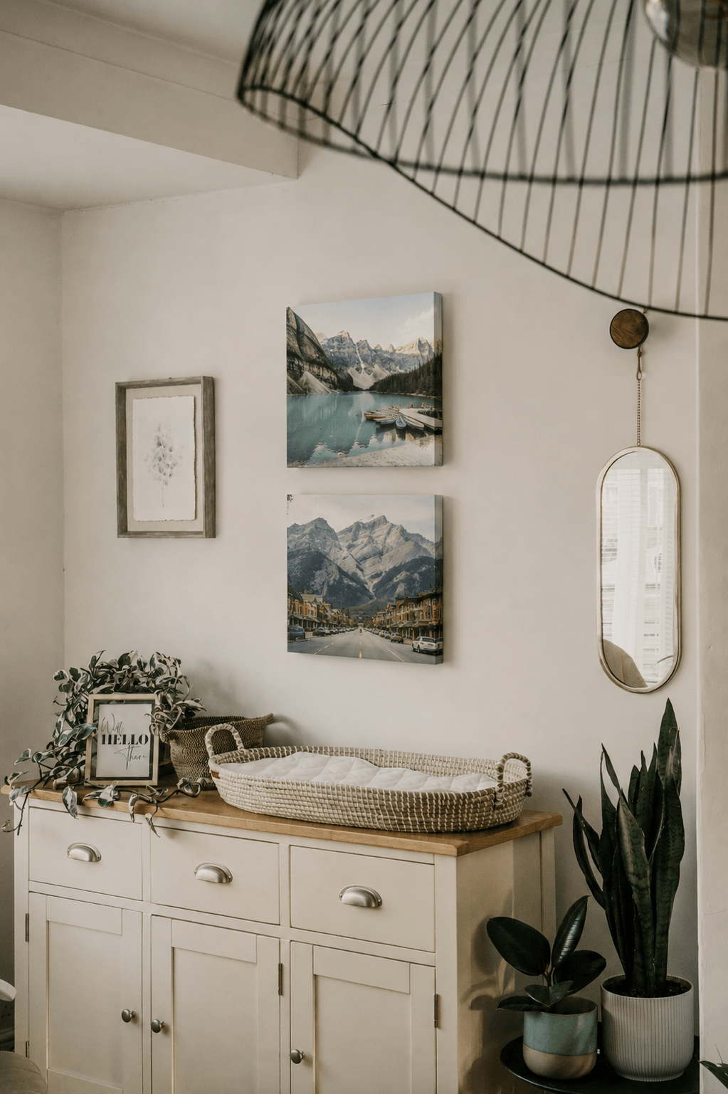 Frame Craft 30×30cm wood photo print displayed on a wall