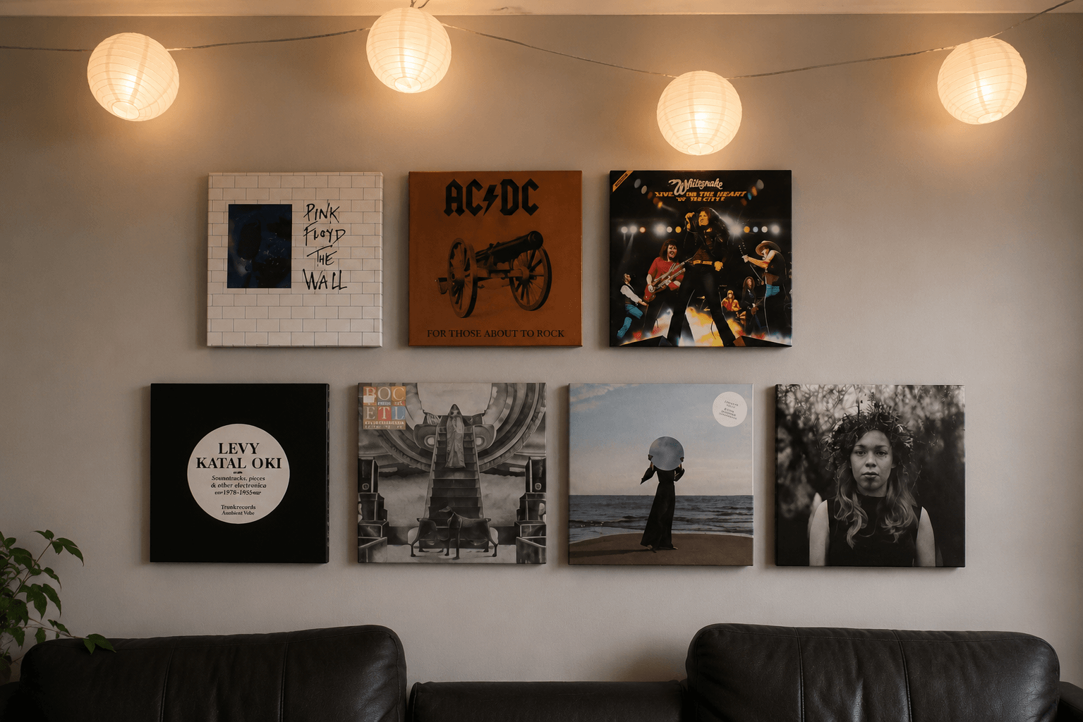 Frame Craft 40×40cm wood photo print displayed on a wall