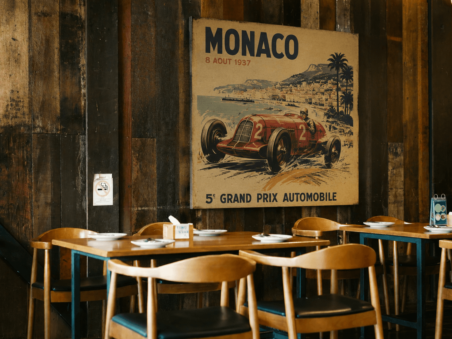 Frame Craft 80×80cm wood photo print displayed on a wall